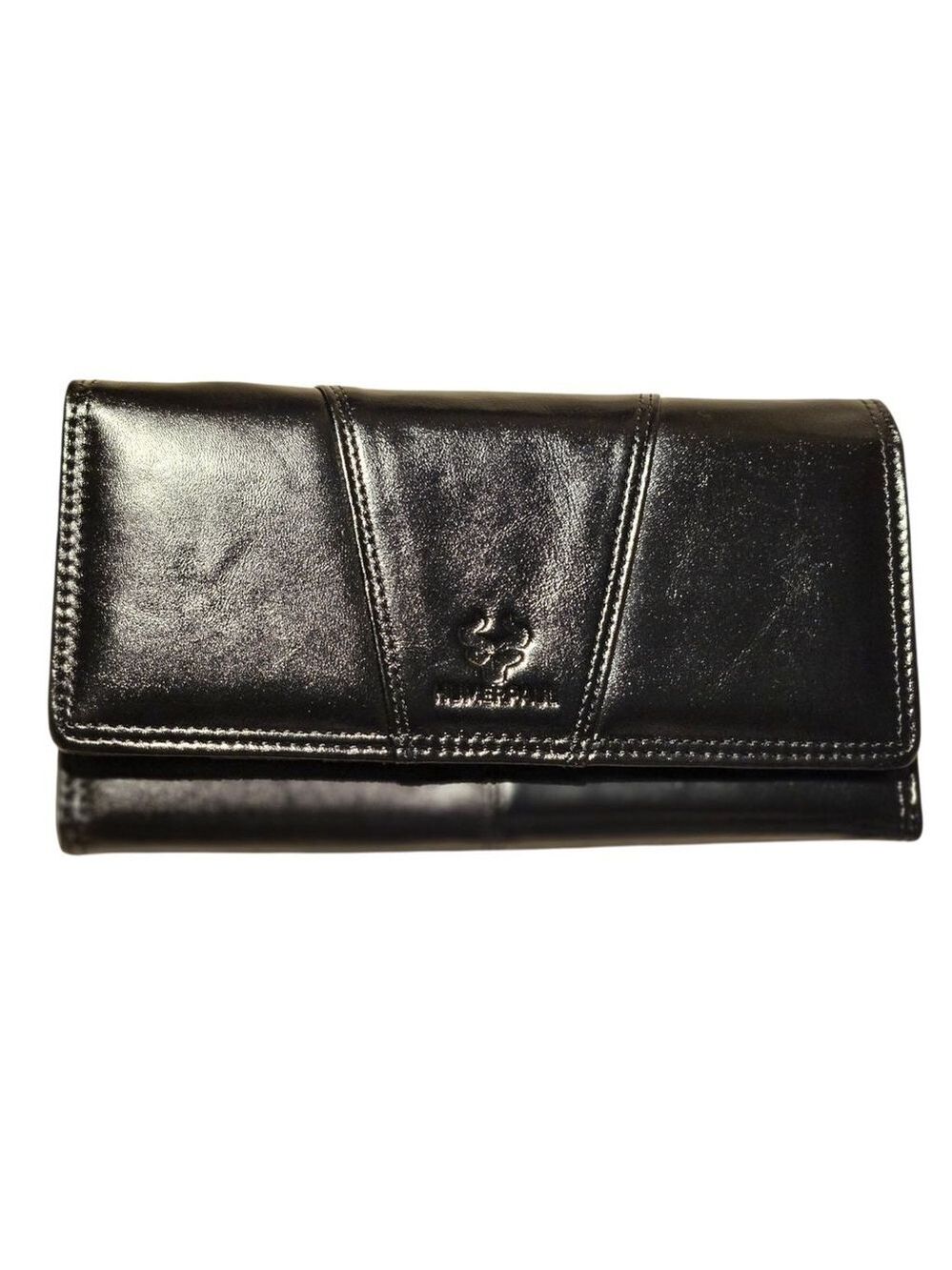 HUMERPAUL Black Leather Wallet One Size